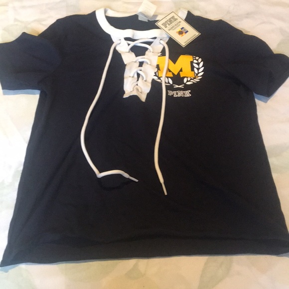 PINK Victoria's Secret Tops - *Victoria’s Secret Pink University of Michigan Tee